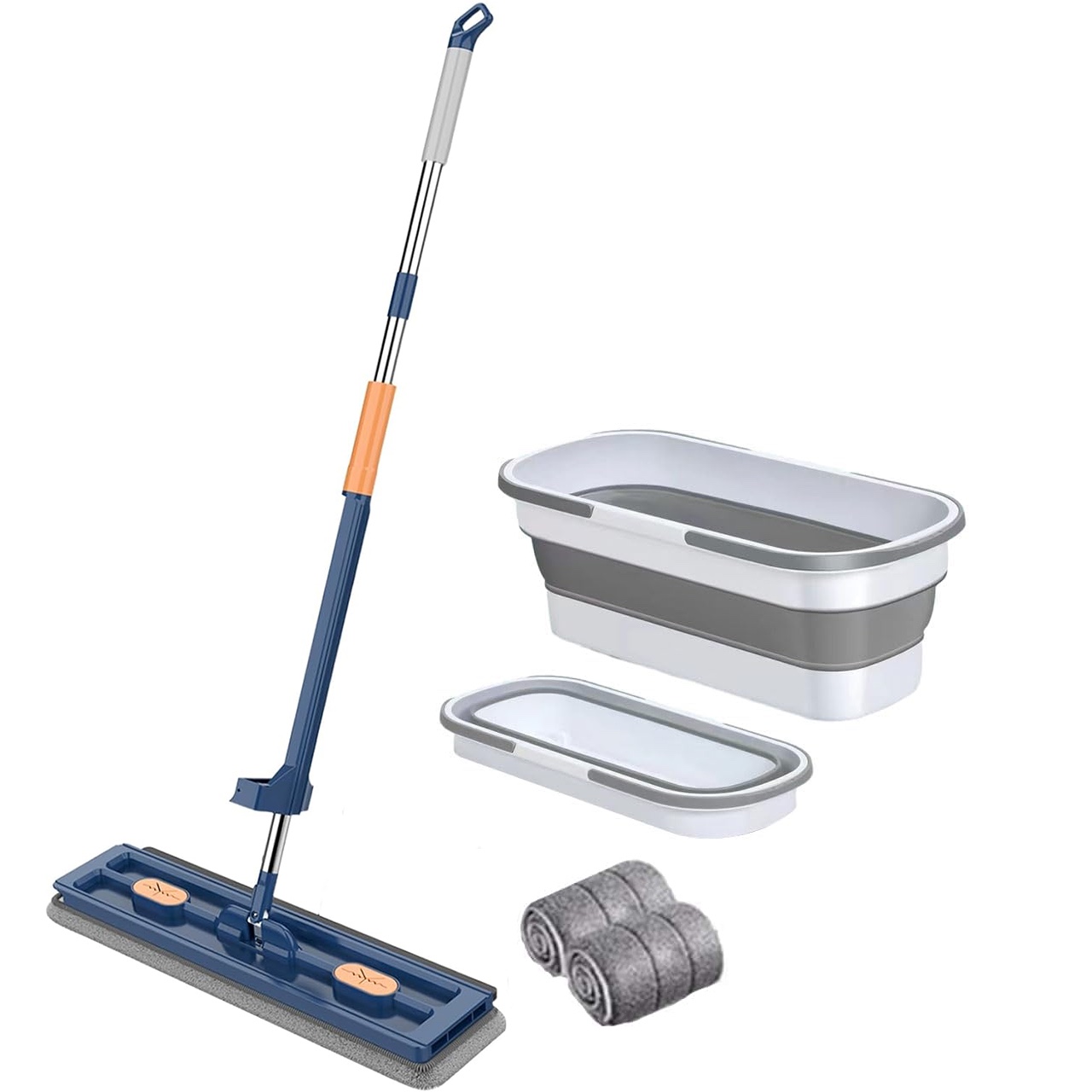 Simply dip the broom in water, sweep it across the floor and then use the mechanism to wring out the excess water!