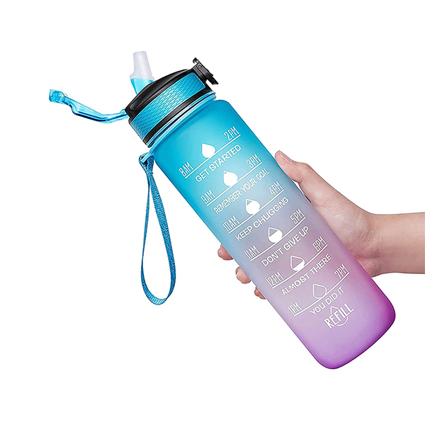 MotivationalBottle, water bottle with motivational verses and time stamps (1000 ml) - Image 2