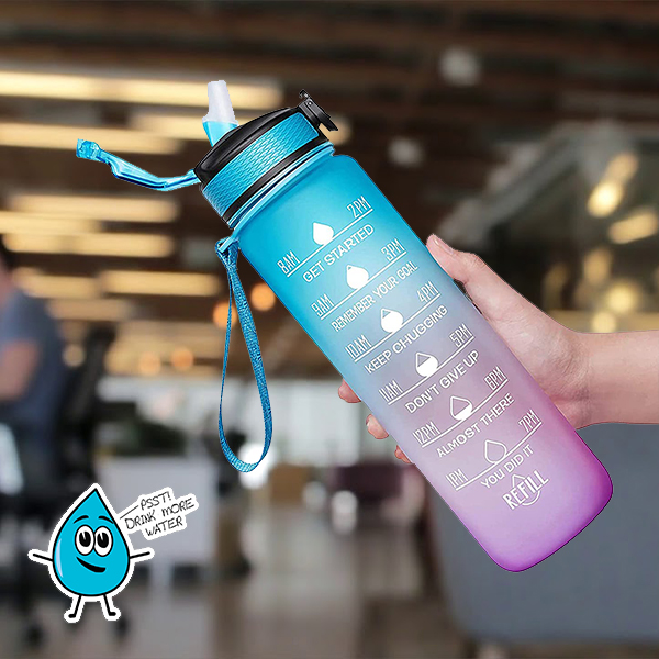 MotivationalBottle, water bottle with motivational verses and time stamps (1000 ml) - Image 7
