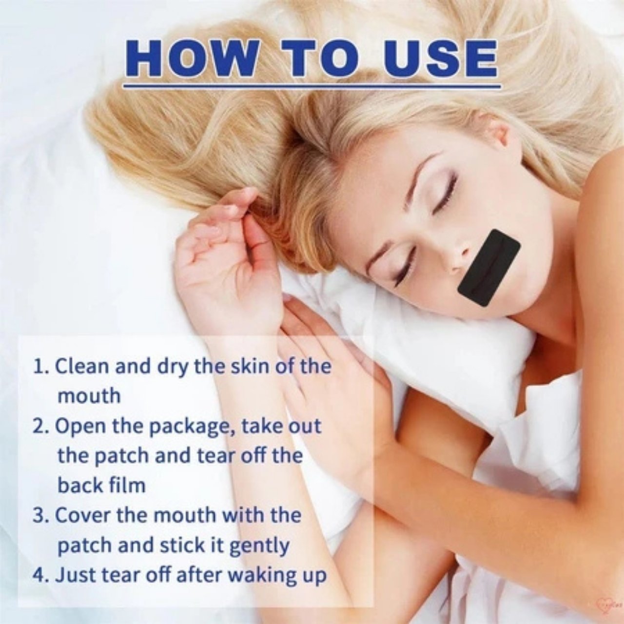 MouthTape, set of mouth strips for restful sleep (30 pieces) - Image 4