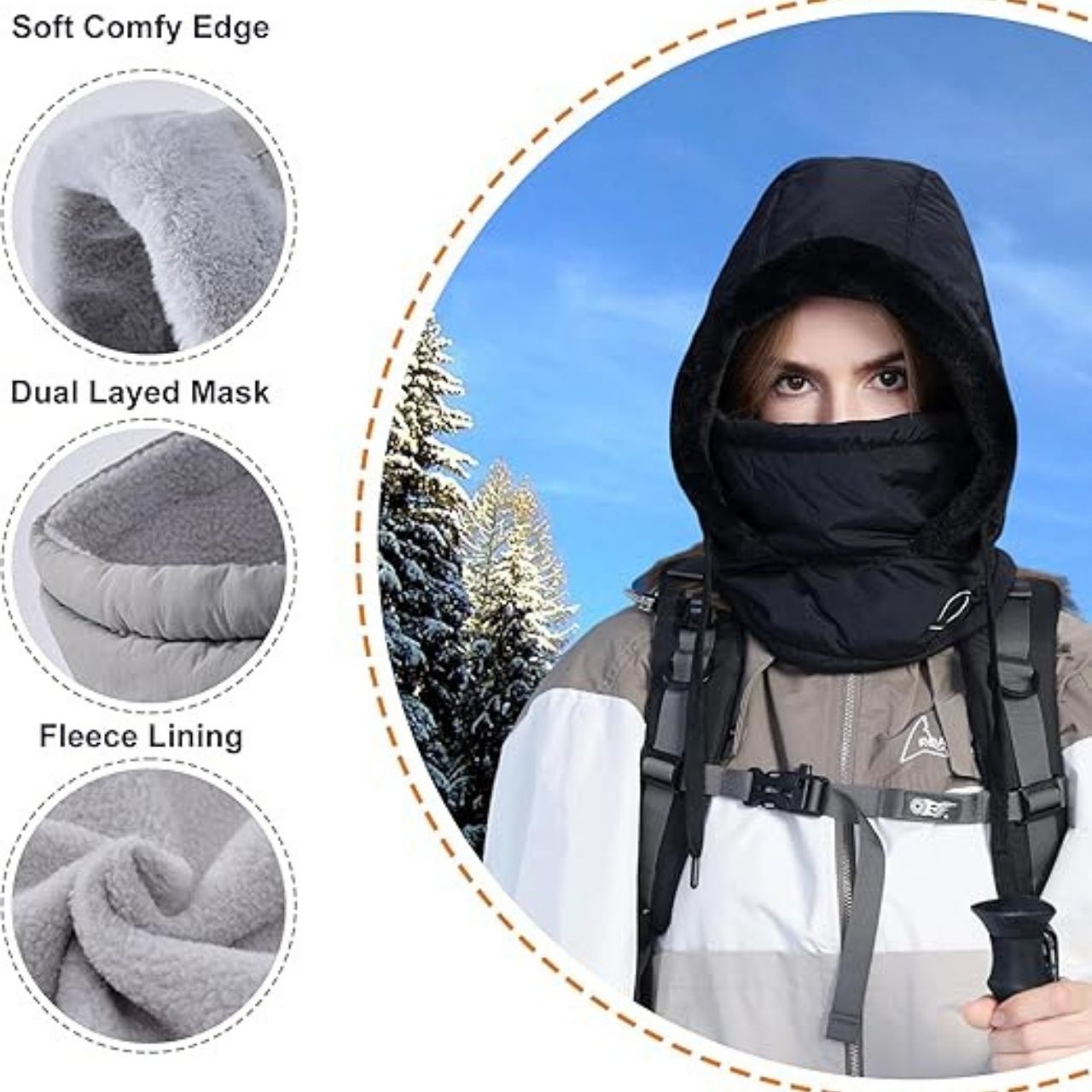 MuffHat, winter cap with scarf and mask - Image 5