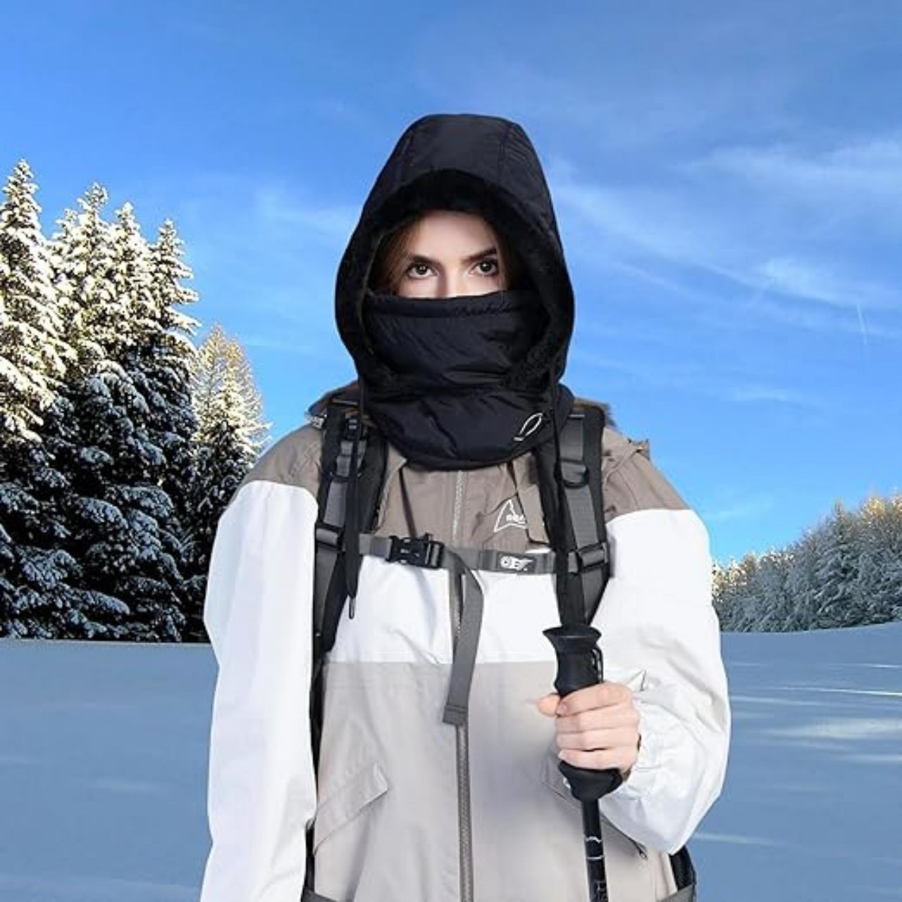 MuffHat, winter cap with scarf and mask - Image 6