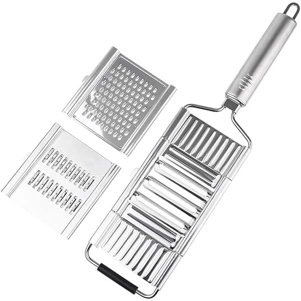 3 different blades on a non-slip handle