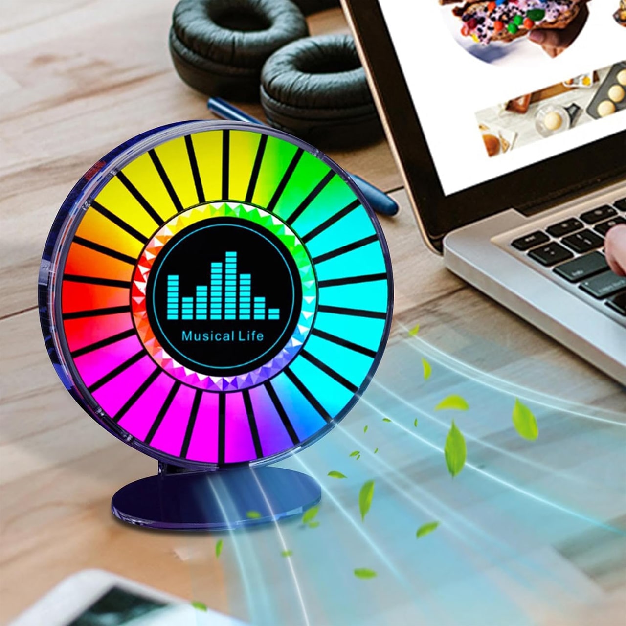 Place the LED light where you want it and it will flash to the beat of the music!