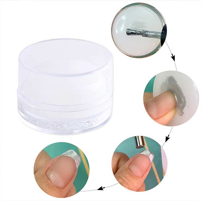 Easy transfer of the design from the stencil to your nails