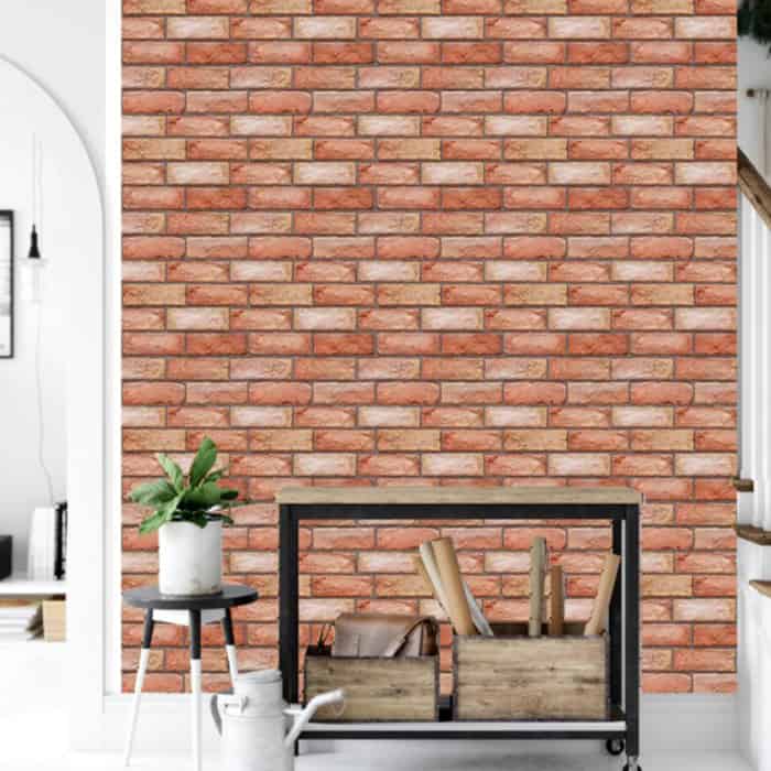 NewYorkWall, three-dimensional wall stickers with orange brick effect(10 pcs.) - Image 6