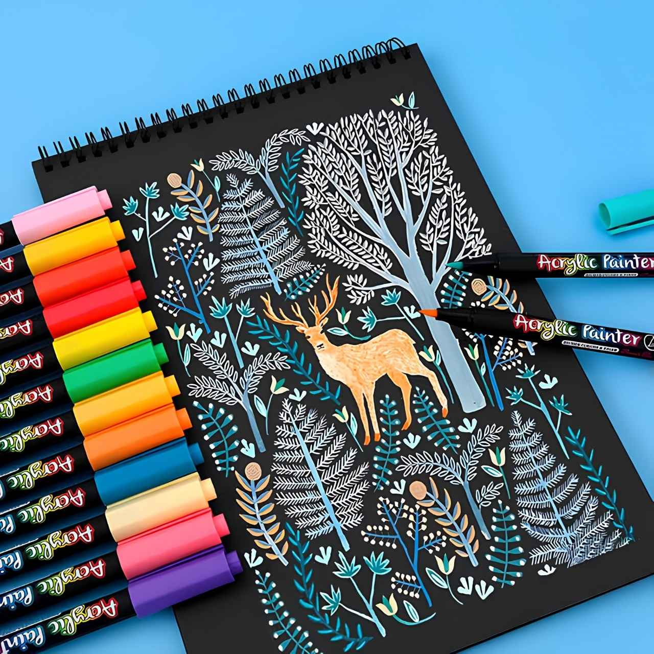 PaintAcrylic, acrylic markers (12 pieces) - Image 5