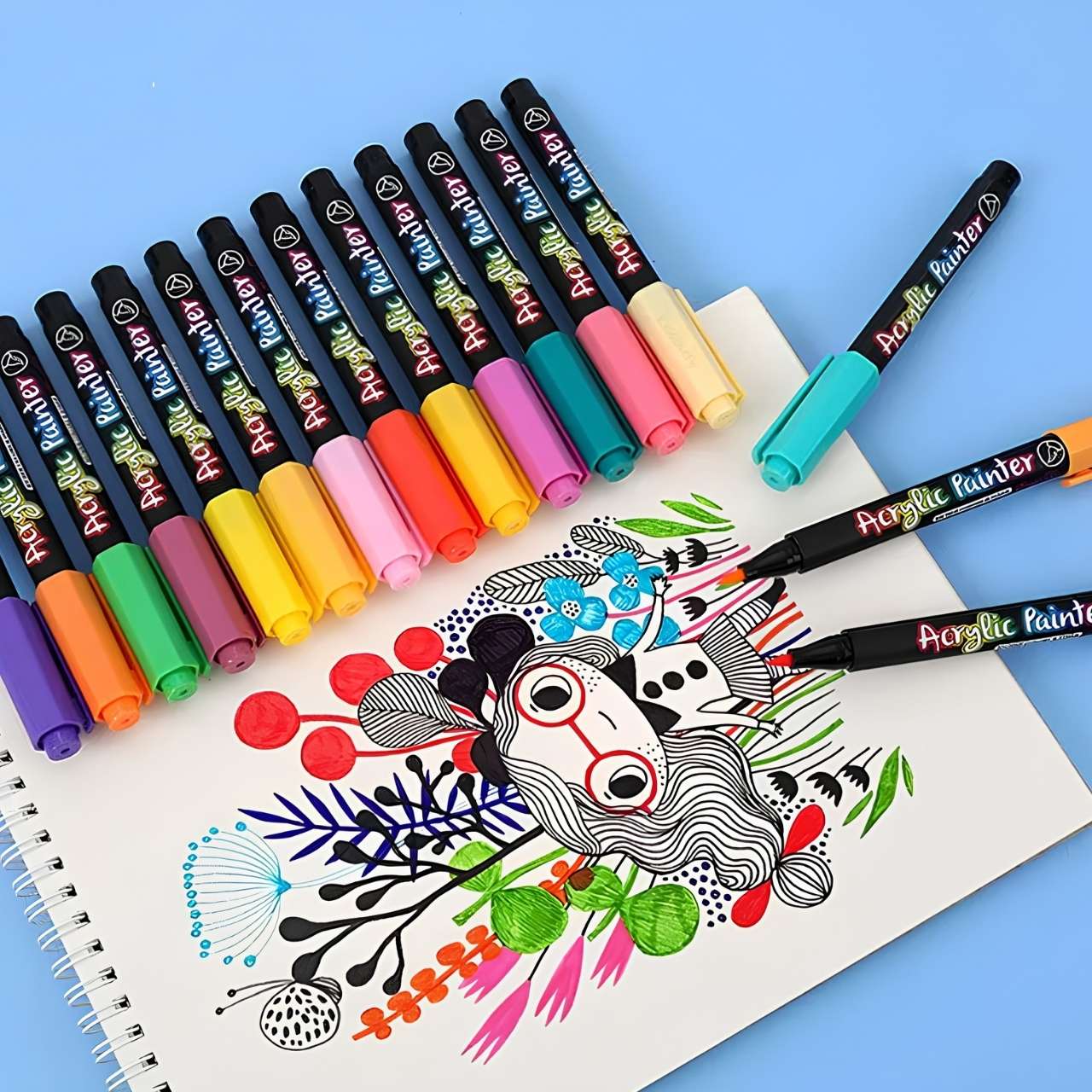 PaintAcrylic, acrylic markers (12 pieces) - Image 7
