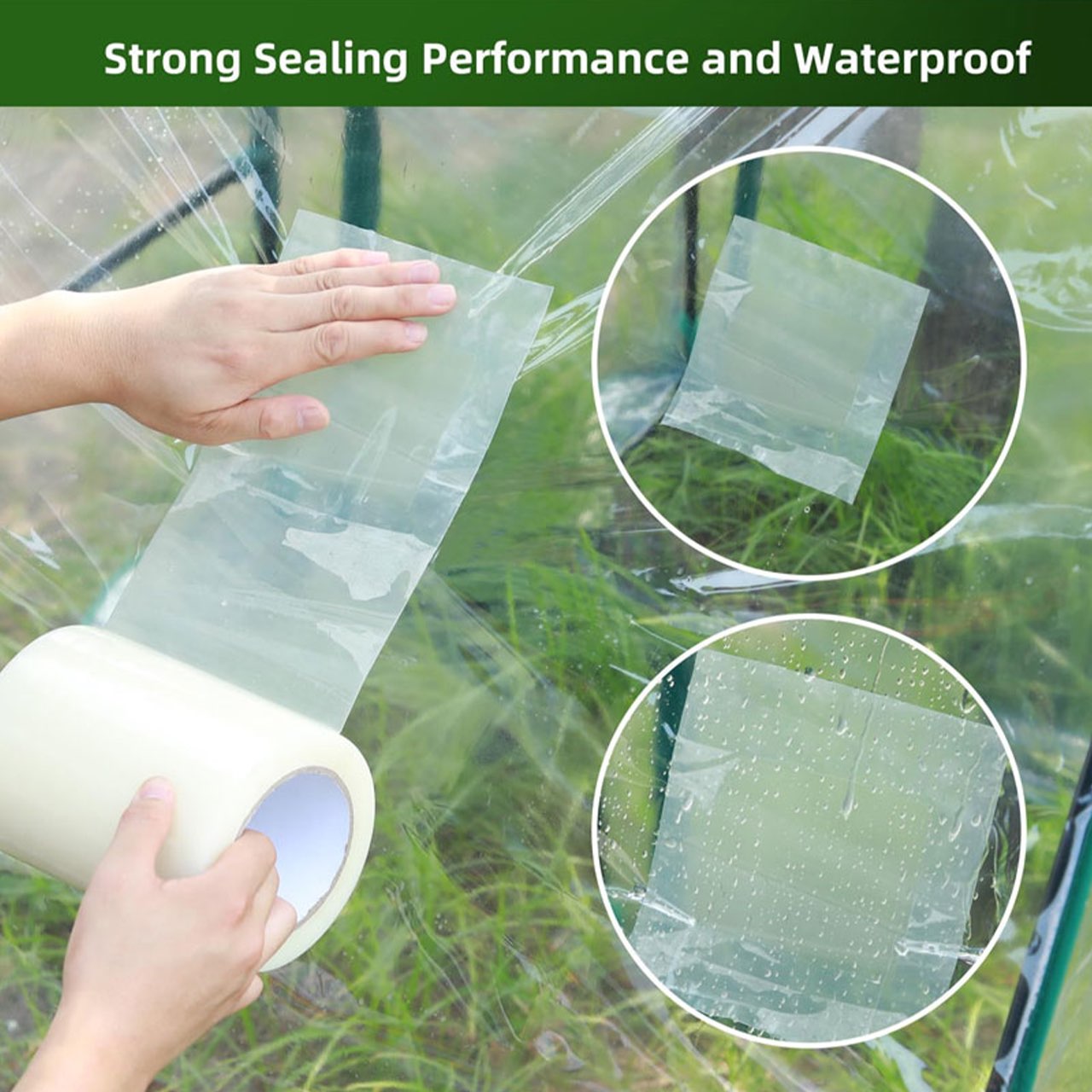 Patch, strong and waterproof adhesive film (30cm x 10m) - Image 2