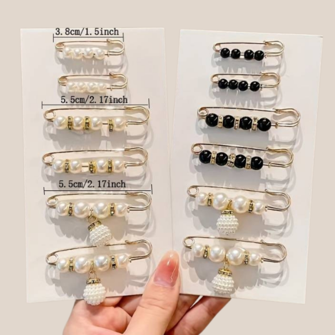 Pearls, elegant belt buckles (12 pieces) - Image 3