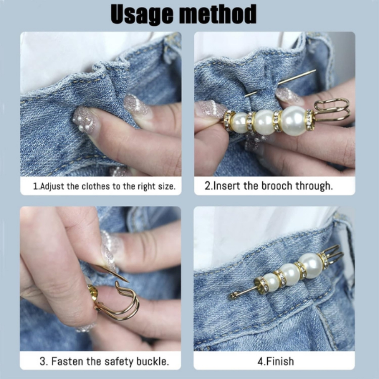 Pearls, elegant belt buckles (12 pieces) - Image 4