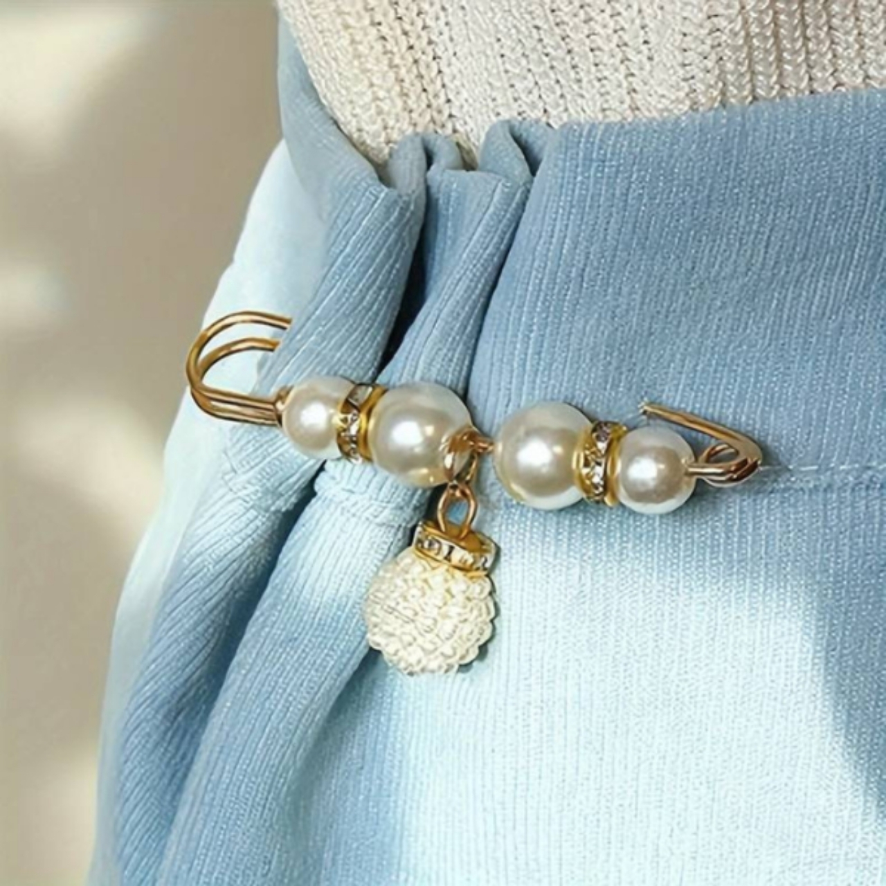 Pearls, elegant belt buckles (12 pieces) - Image 6