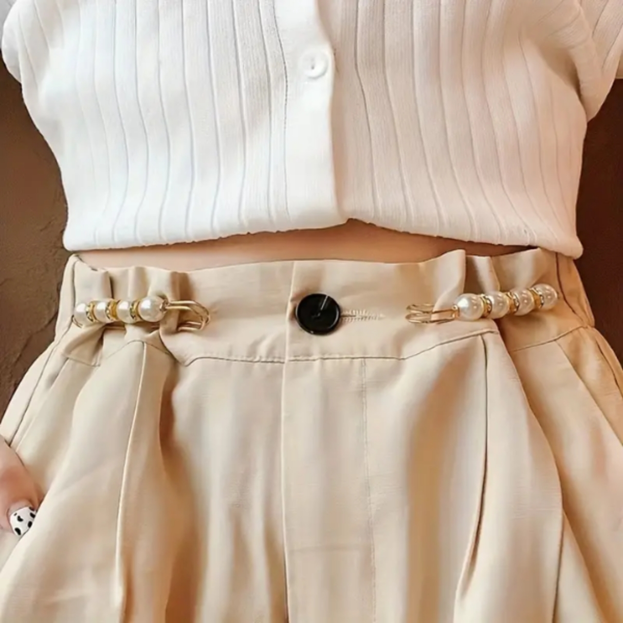 Pearls, elegant belt buckles (12 pieces) - Image 7