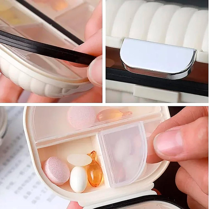 The storage box has 7 compartments!