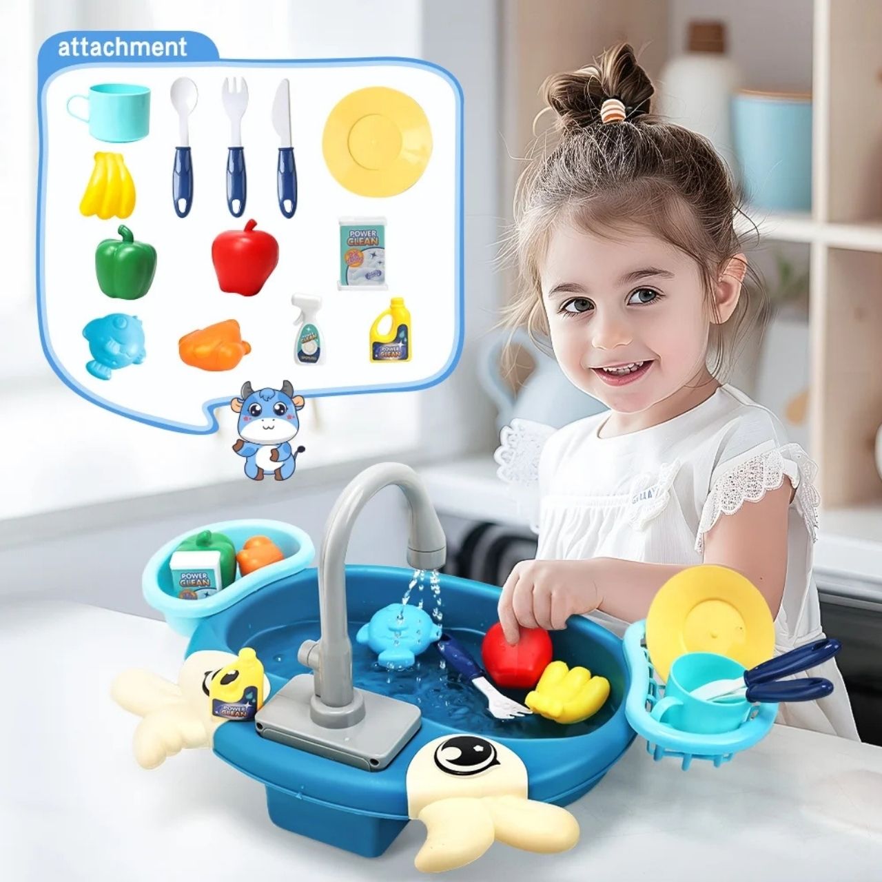 PlaySink, children's kitchen set with sink - Image 4