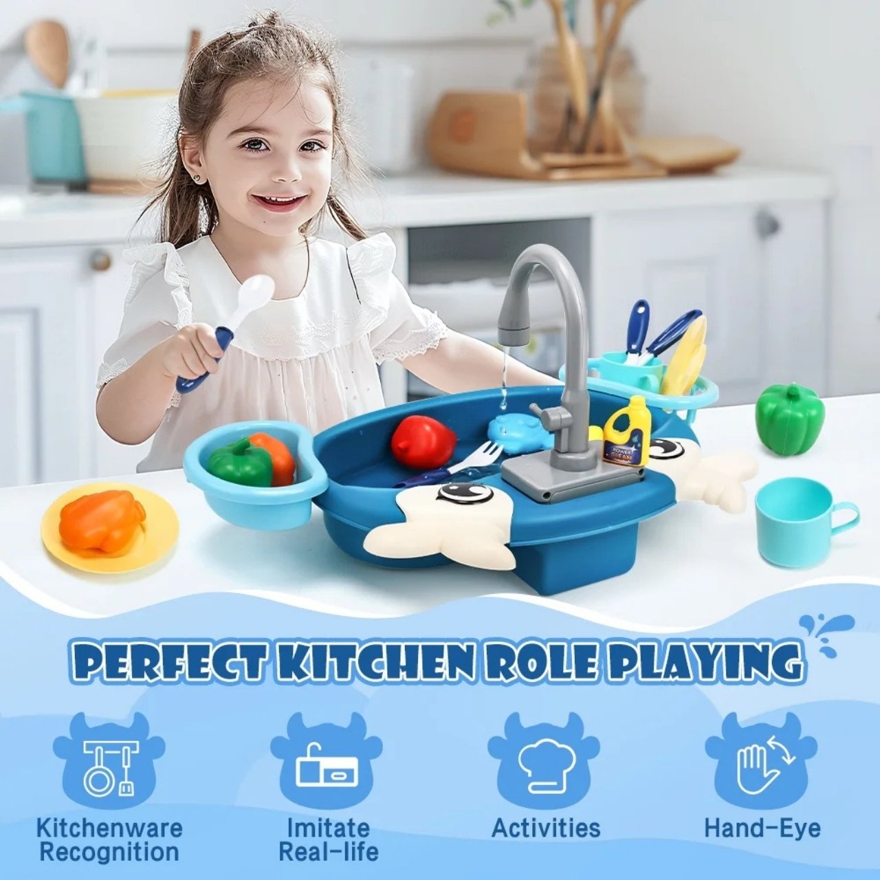 PlaySink, children's kitchen set with sink - Image 6