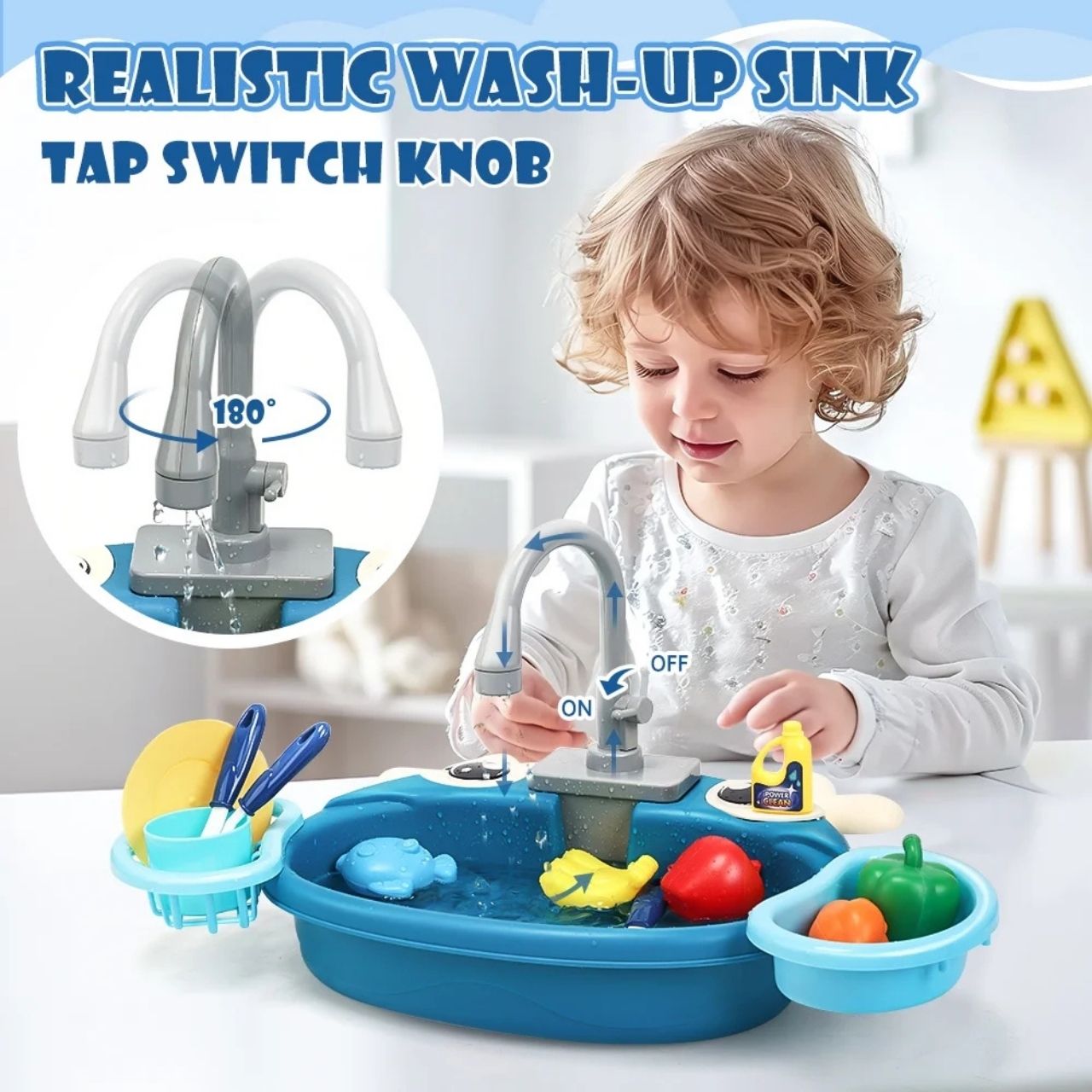 PlaySink, children's kitchen set with sink - Image 8
