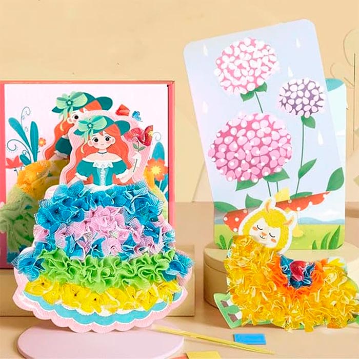 The creative goods set encourages creativity, fine motor skills and hand-eye coordination!