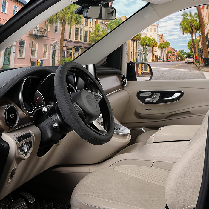 PremiumCover, multifunctional faux leather steering wheel cover - Image 6