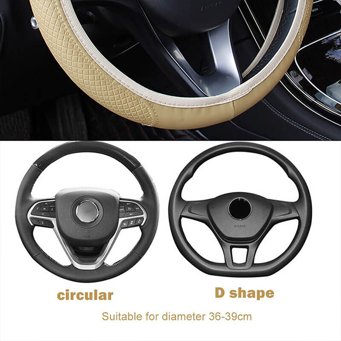 PremiumCover, multifunctional faux leather steering wheel cover - Image 10