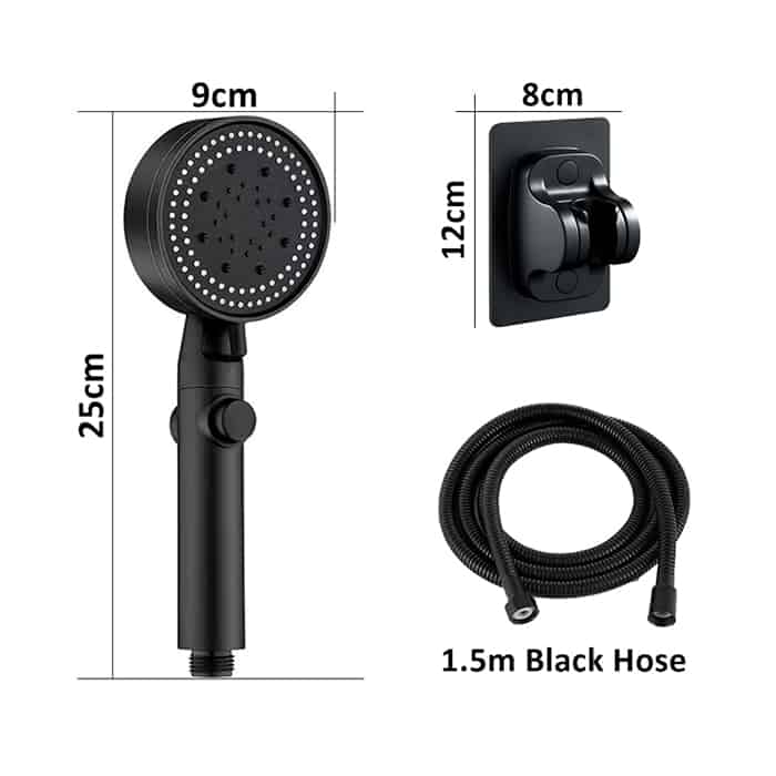 PressureShower, shower arm with 5 shower modes (shower head, hose and handle) - Image 4