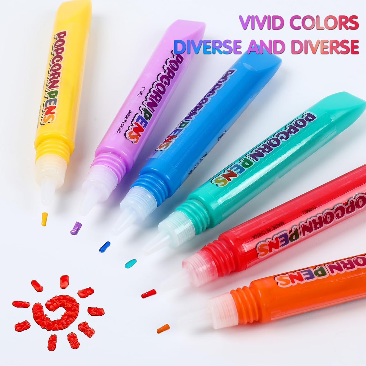 The child draws as with ordinary markers, and the colour changes into a 3D shape!