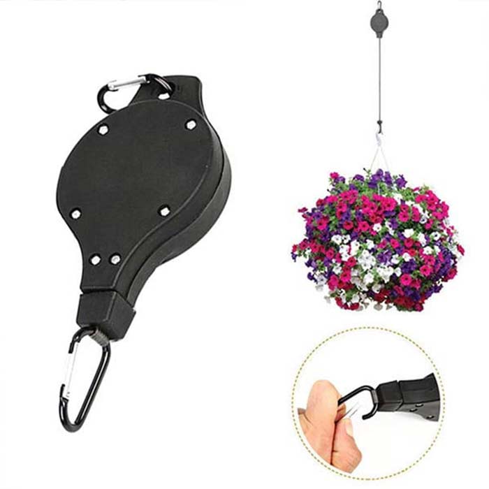 PullGarden, set of 2 hooks for hanging plants with stretch strap - Image 4