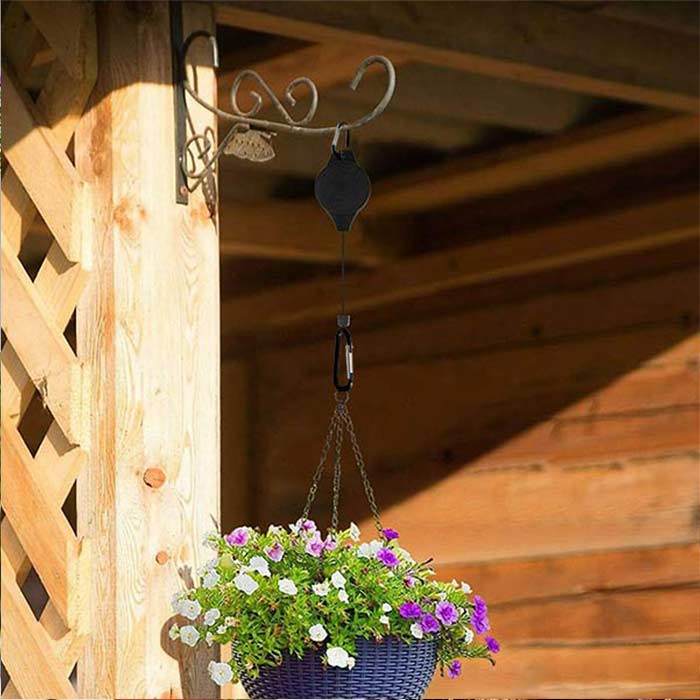 PullGarden, set of 2 hooks for hanging plants with stretch strap - Image 6