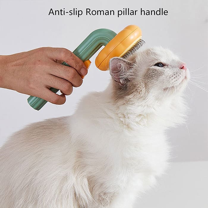 PumpkinComb, pet brush with easy clean button - Image 5