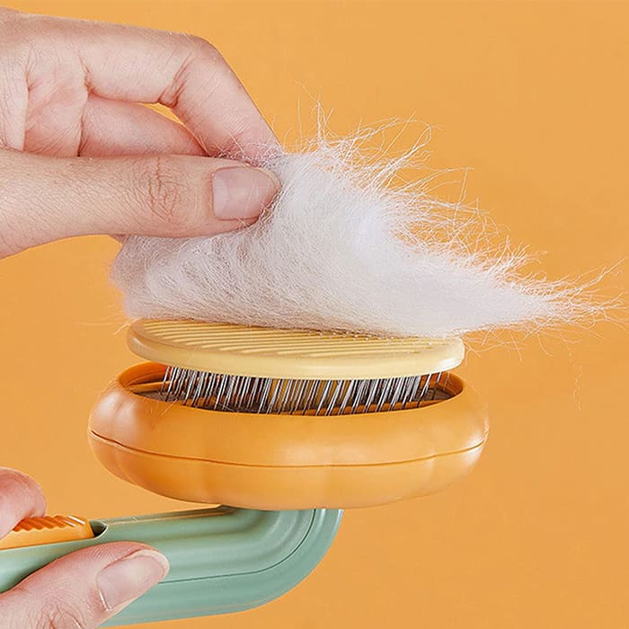PumpkinComb, pet brush with easy clean button - Image 10