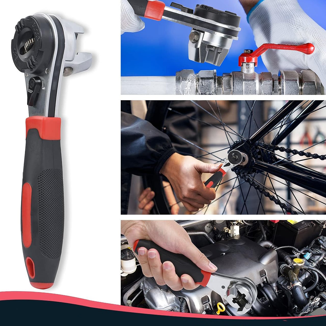 High torque multi-purpose wrench for car repairs and home projects, made of durable steel