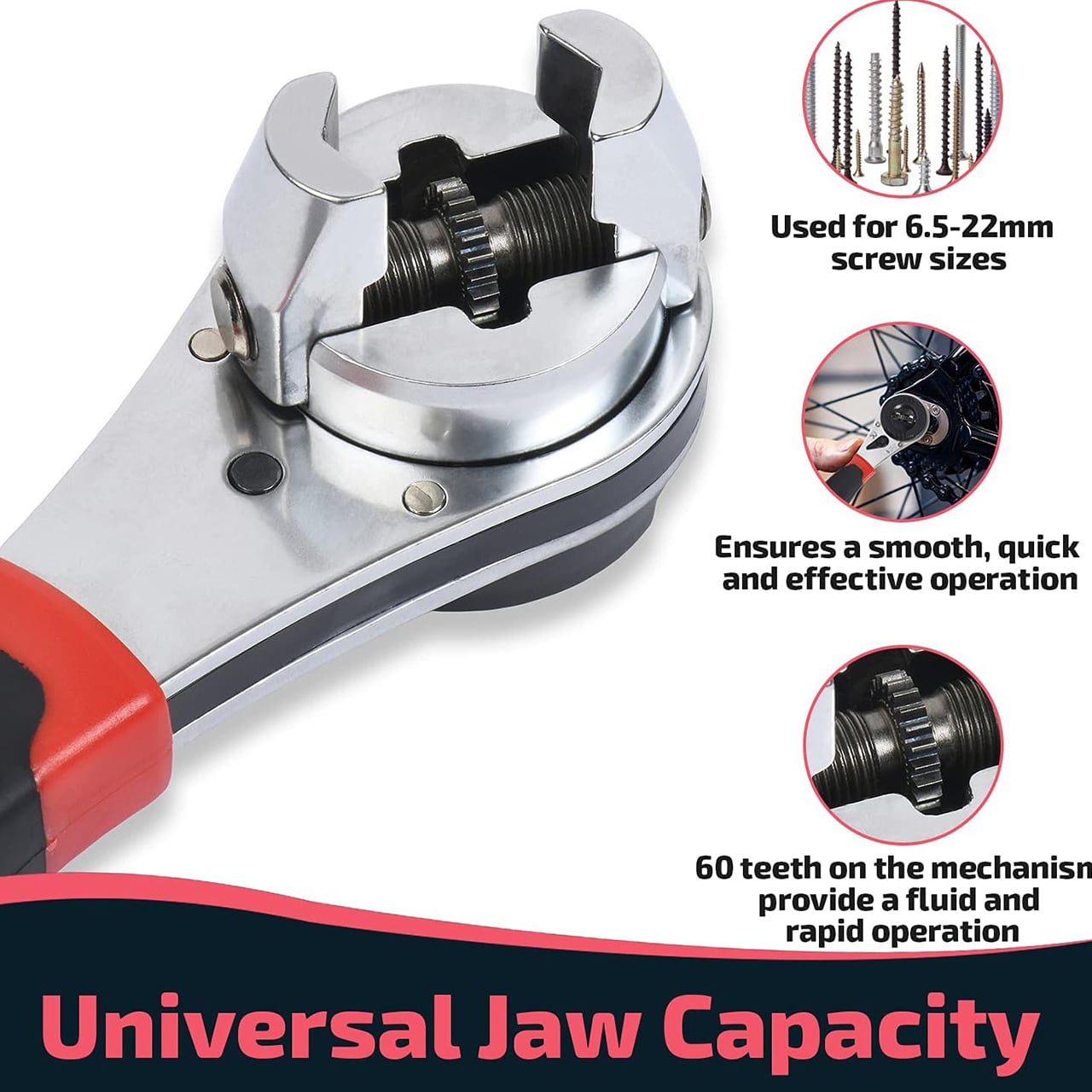 Ergonomic wrench with easy release mechanism, ideal for everyone from beginners to professionals