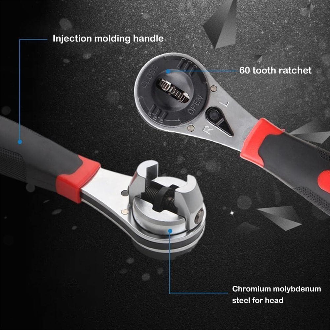 Compact and rust-resistant wrench, suitable for storage and multi-purpose use