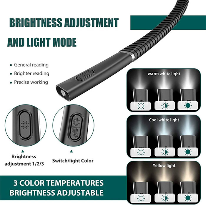 The led light is bendable, so you can adjust it to suit you!