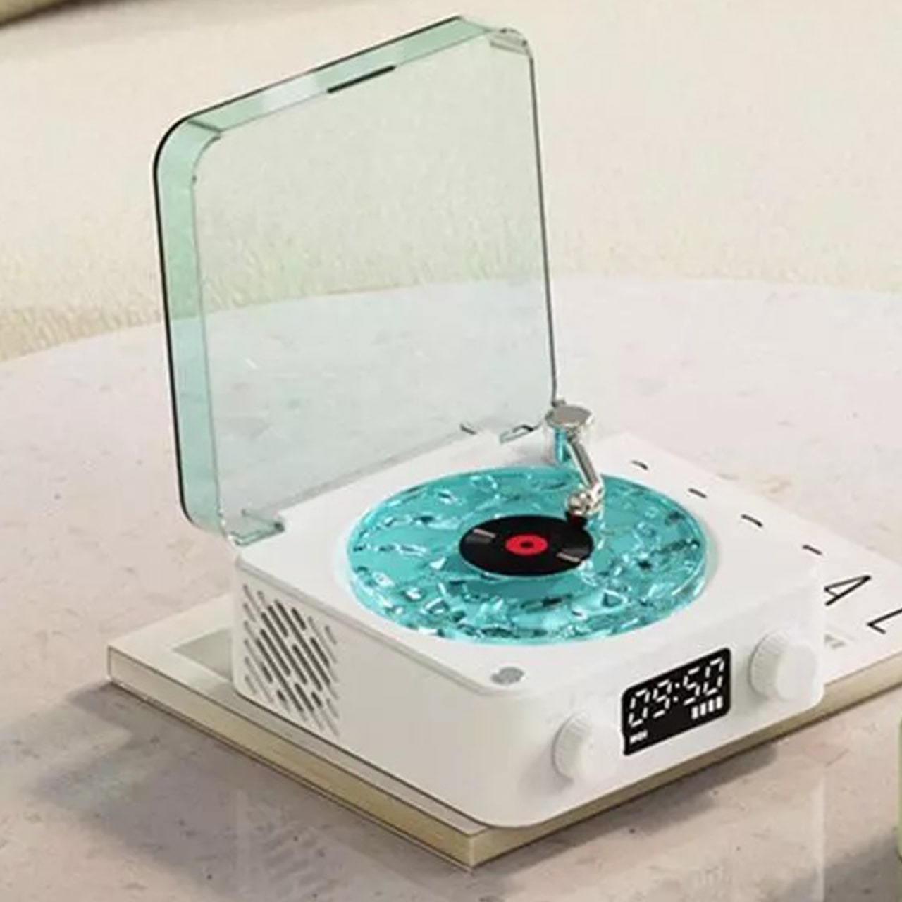 The music player supports Bluetooth, TF card and AUX.
