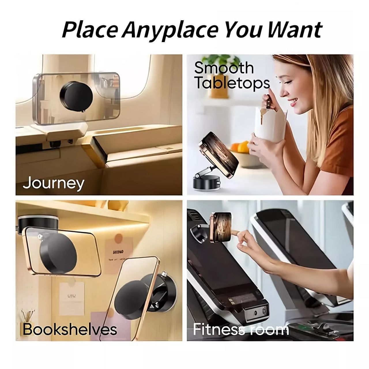 RingMag, universally adjustable magnetic phone holder with vacuum suction cup - Image 5