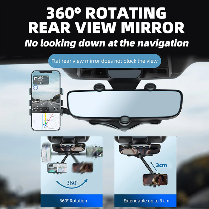 RotatableCarHolder, a 360-degree phone holder that can be mounted on the rear-view mirror - Image 9