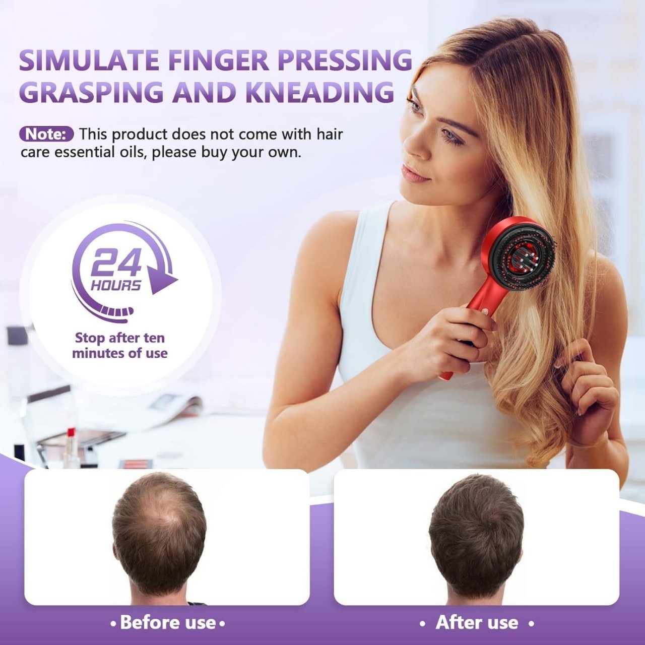 Scalpyx, LED massage brush to stimulate hair growth - Image 6