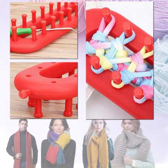 In this 7-piece set you get 4 different sizes of knitting tools!