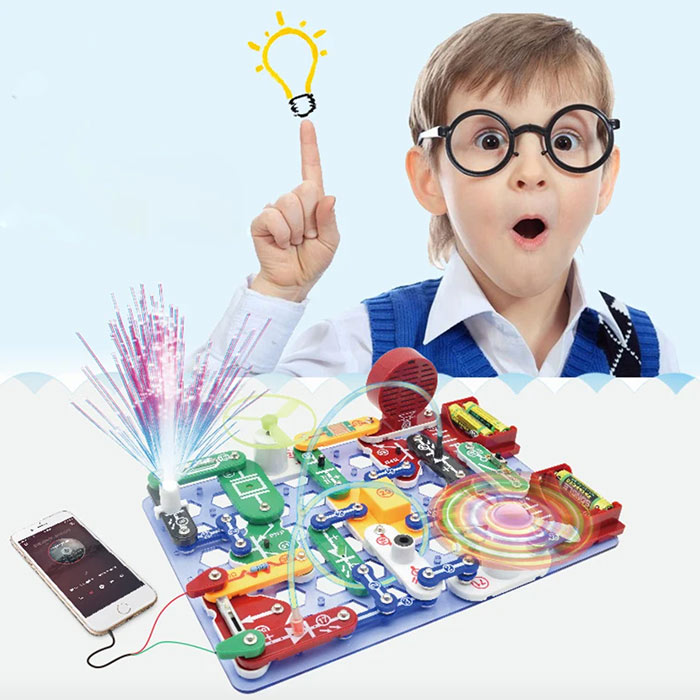 An educational toy that teaches children the basics of physics and electricity.