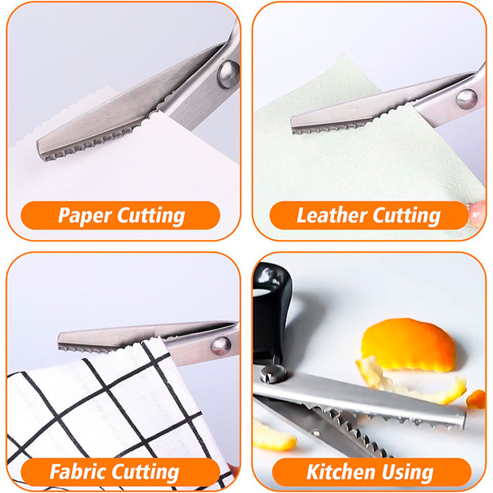 Scissors, zig-zag scissors for cutting all types of materials - Image 5
