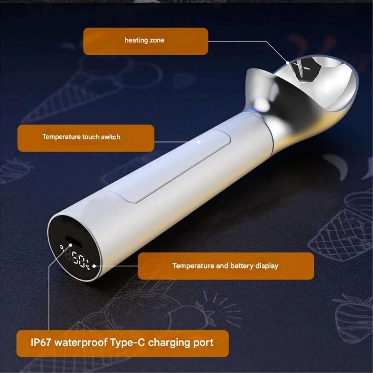 Scoop, electric and heated ice cream scoop - Image 3