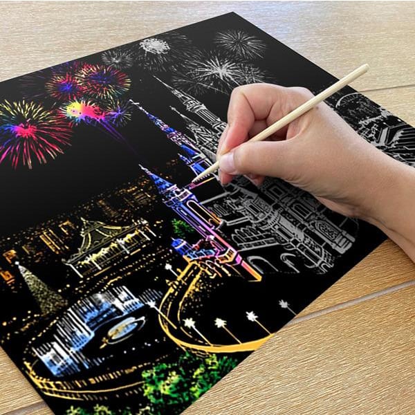 ScratchArt, 6-Piece Scratch Creativity Set with 2 Illustrations - Image 6