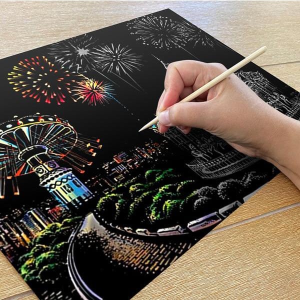 ScratchArt, 6-Piece Scratch Creativity Set with 2 Illustrations - Image 8
