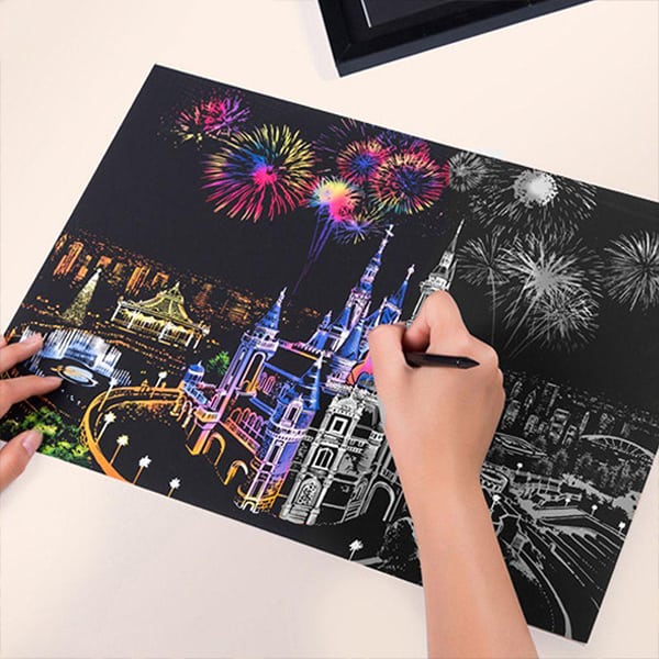ScratchArt, 6-Piece Scratch Creativity Set with 2 Illustrations - Image 9