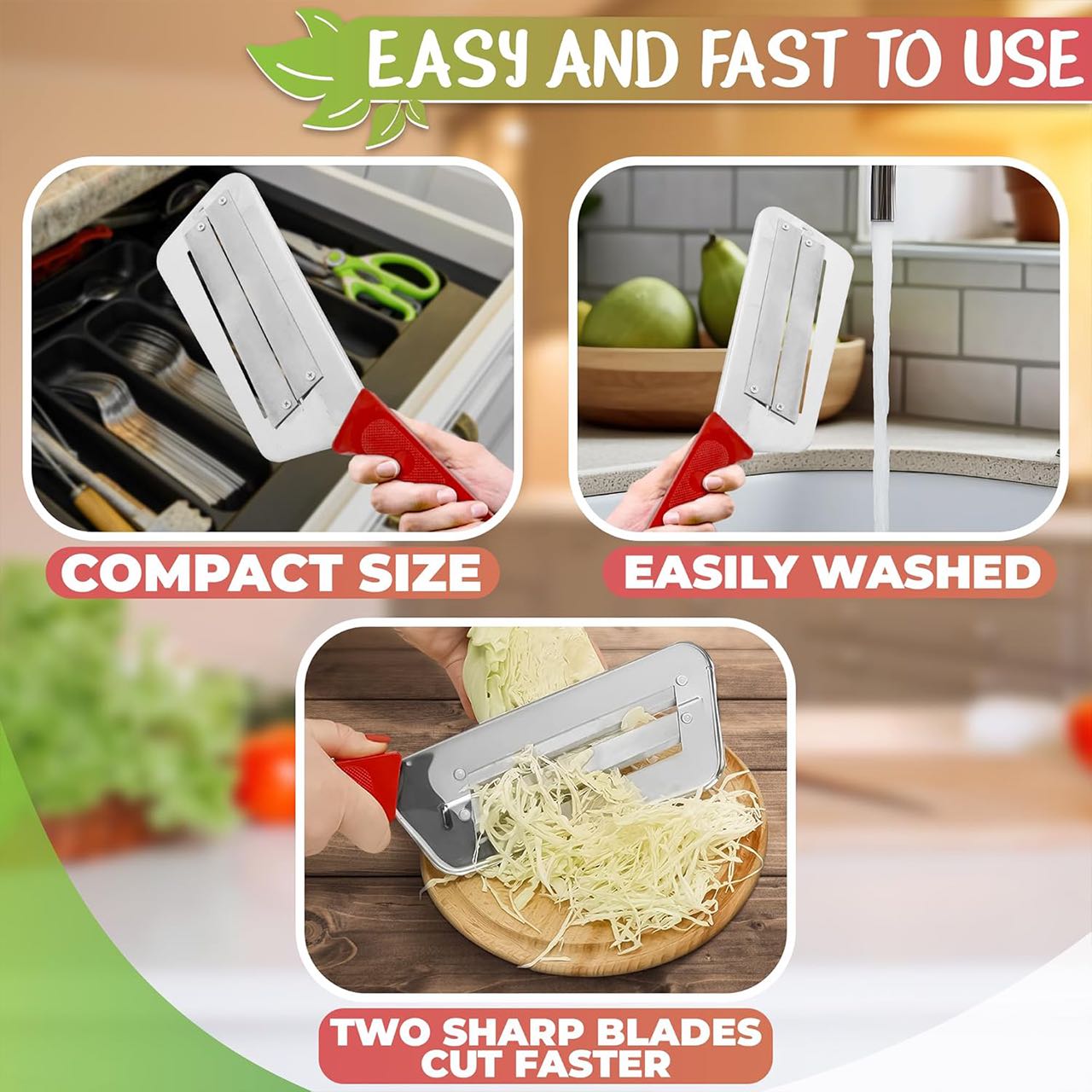 Comfortable handle for safe and stable use!