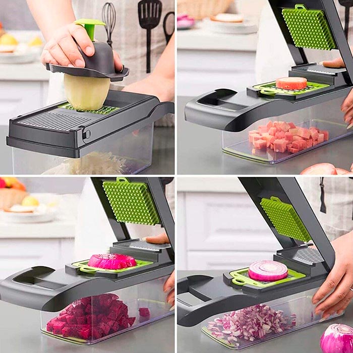 Slicy, vegetable and fruit slicer with 7 different blades - Image 5