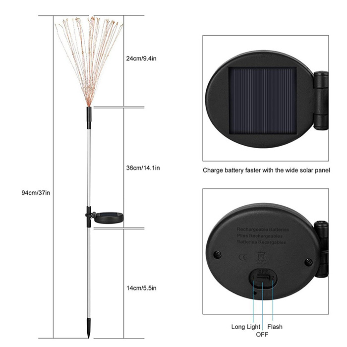 SolarFireworkLamp, solar lamp (90 LED lights) - Image 2