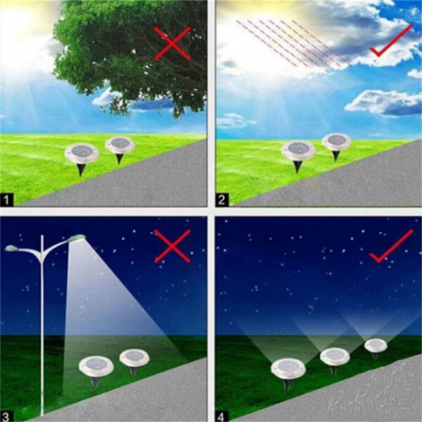 SolarGardenLights, 4 solar LED garden or pathway lights - Image 5