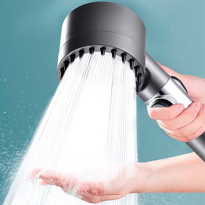 The shower arm has the option to set 3 different jets - high pressure, classic shower and spray!